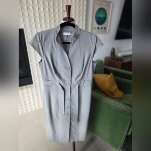 2-for-1: Calvin Klein Gray Dress + Calvin Klein Black Sheath Dress, Both Sz 10